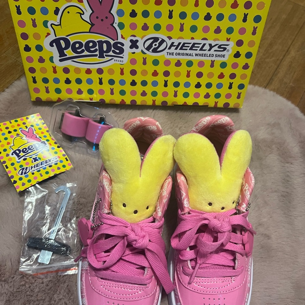 Heelys Pink and Yellow Peeps Sneakers